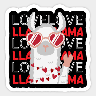 The Llama of Love Sticker